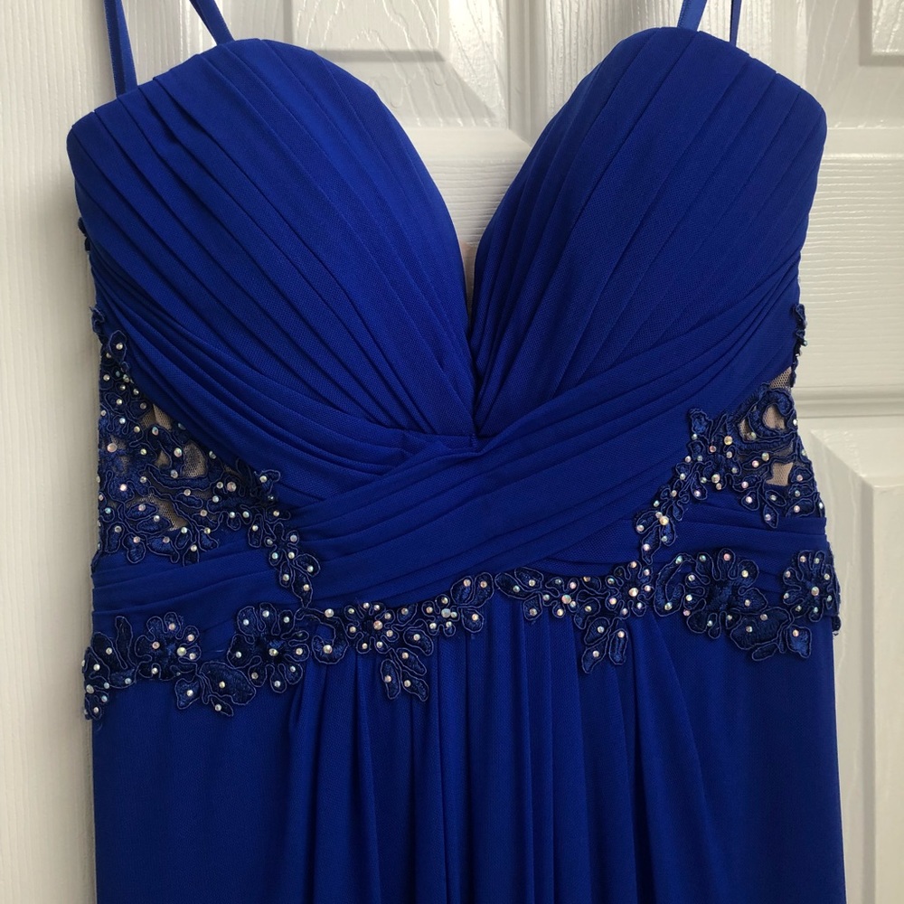 Xscape Full-length Cobalt Gown